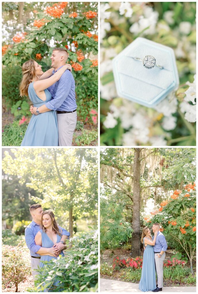 Engagement photos at Leu Gardens, a peaceful, romantic woodsy location close to Tampa.