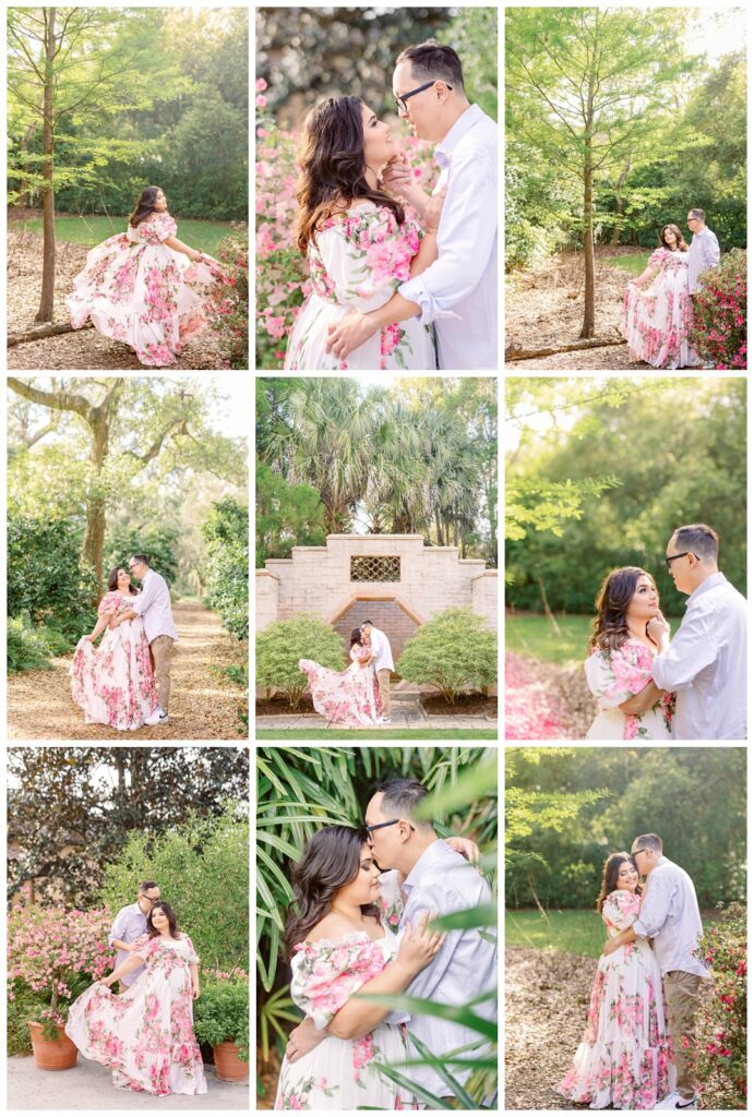 Engagement photos at the lush, gorgeous gardens of Bok Towers, a location close to Tampa!