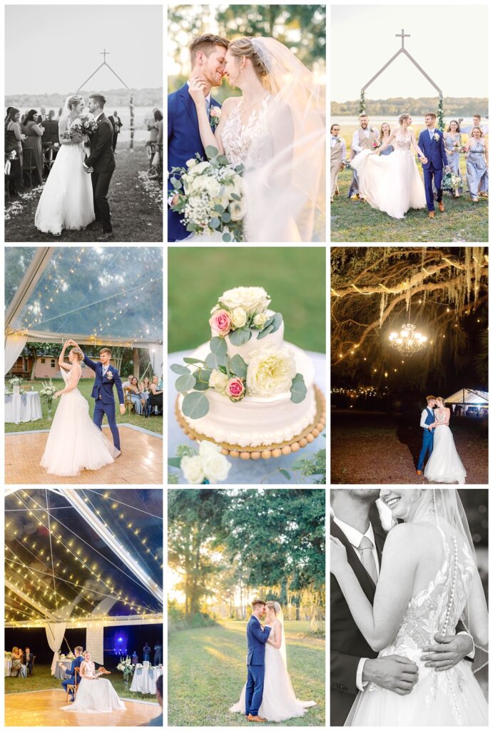 Beautiful wedding collage, showcasing a professional wedding photographers work
