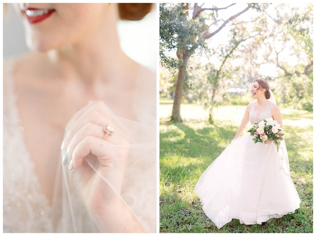 Happy elegant bride, giving all the whimsy vibes 