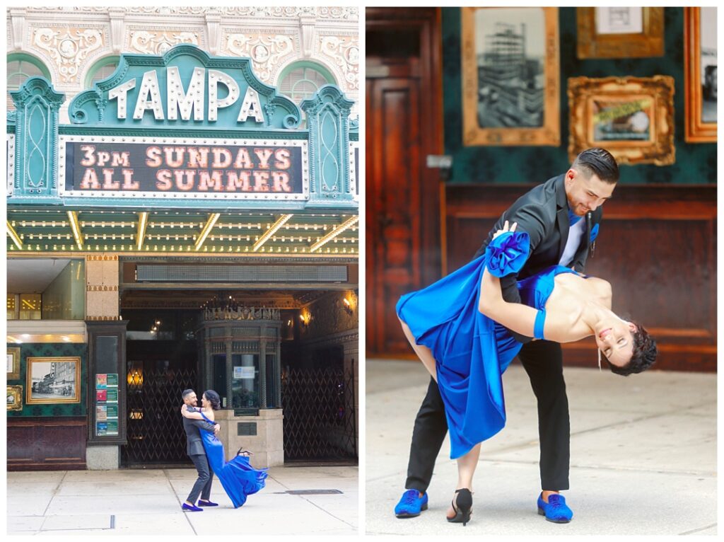 Dramatic & Romantic Tampa Engagement session portraits