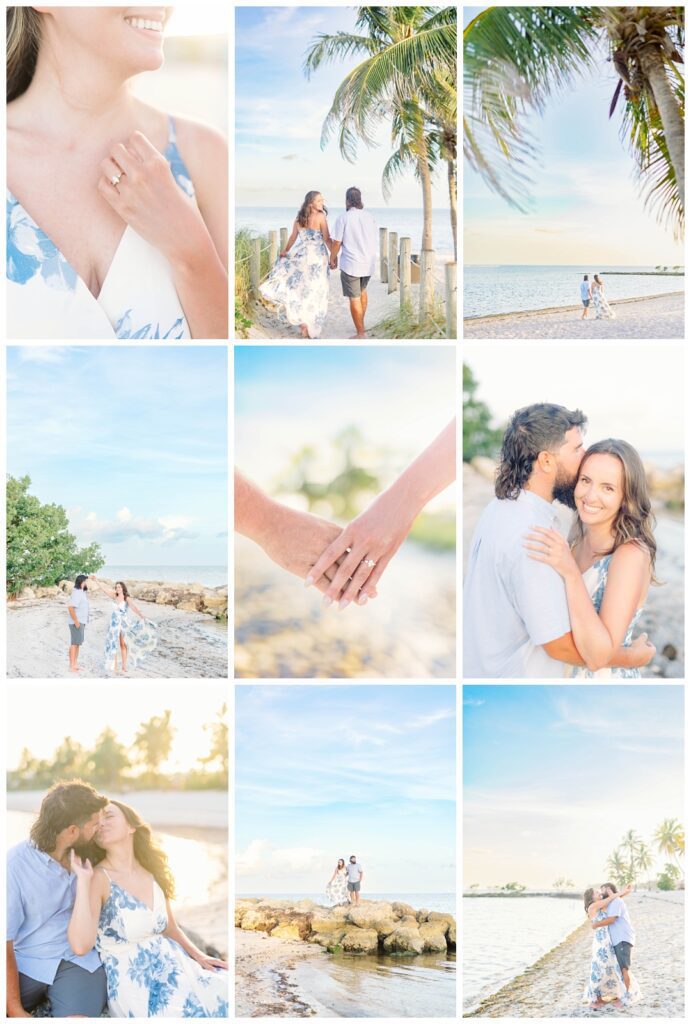 Key west engagement portraits in the golden glow
