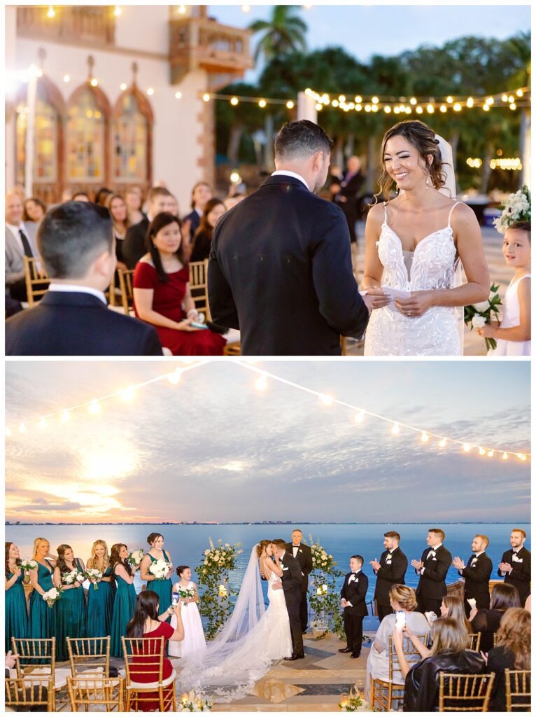 Sunset vows at the Ca'd'Zan, Ringling Museum in Sarasota. 