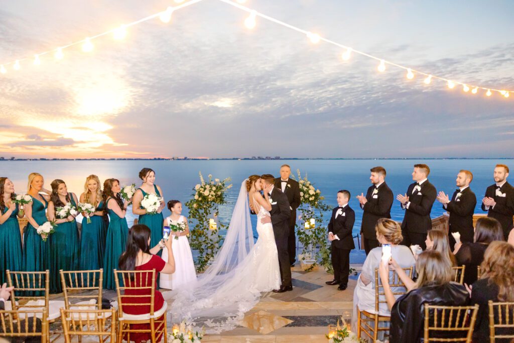 Sunset wedding at the Gorgeous Ringling Museum of Arts in Sarasota