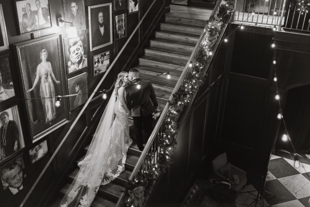 This wedding venue in Tampa offers a blend of culture and charm. Wedding portrait at the oxford exchange. 