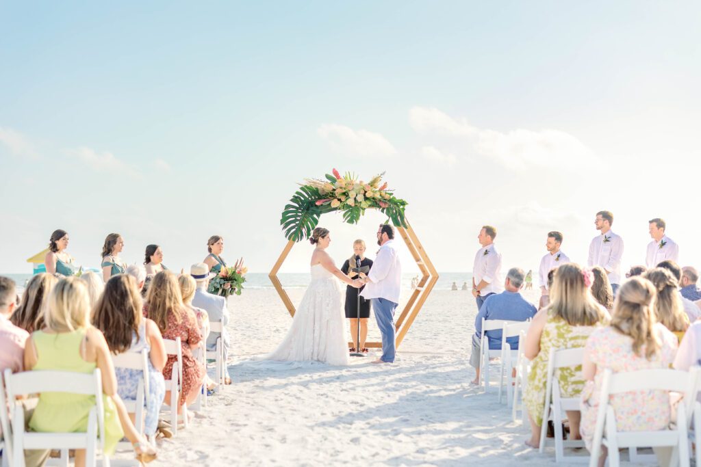 Golden Hour Wedding Ceremony Time at the Sirata Beach Resort.